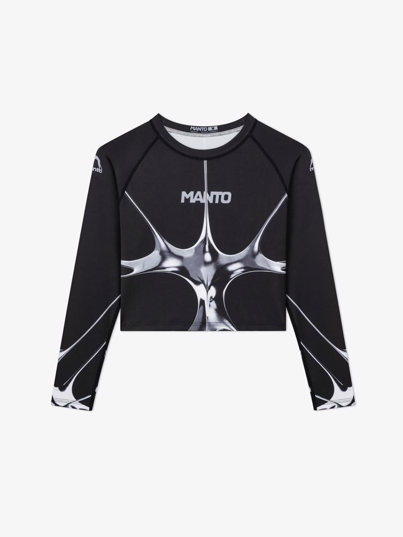 MANTO women rashguard CHROME black